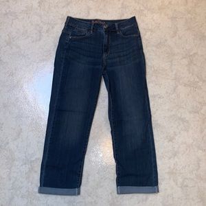 LIKE NEW - Santana mid rise Dark Wash Crop Jeans